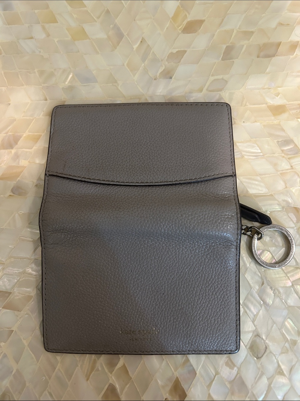 kate spade Gray Pebble Leather Bifold Wallet - Picture 6 of 11